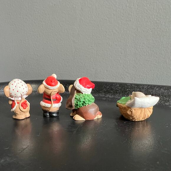 Lot of 4 Vintage 1986 Hallmark Merry Miniatures: Mr Mrs Mouse, Dog, Sleeping - Picture 3 of 11